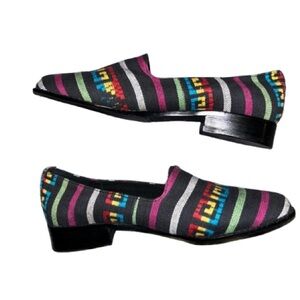 Beautiful 80%20 Aztec Tribal Southwestern Loafer Flat - 6